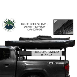 OVS HD Nomadic 270 Degree Awning - Driver Side - Dark Gray Awning With Black Cover