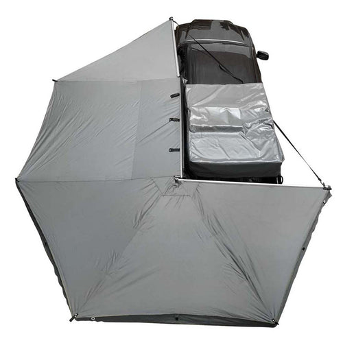 OVS HD Nomadic 270 Degree Awning - Driver Side - Dark Gray Awning With Black Cover