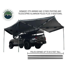 Load image into Gallery viewer, OVS HD Nomadic 270 Degree Awning - Driver Side - Dark Gray Awning With Black Cover