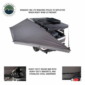 OVS HD Nomadic 180 LTE Awning - Dark Grey With Black Travel Cover Universal