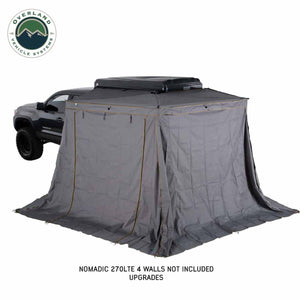 OVS HD Nomadic 270 LTE Awning - Driver Side - Dark Gray With Black Travel Cover Universal