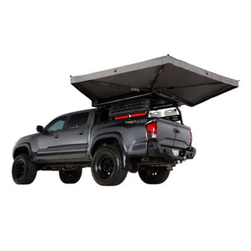 OVS HD Nomadic 270 LTE Awning - Driver Side - Dark Gray With Black Travel Cover Universal