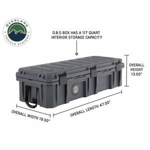 D.B.S. - Dark Grey 117 QT Dry Box With Drain And Bottle Opener