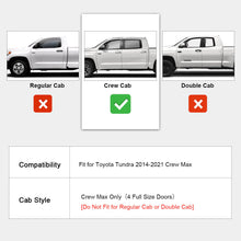 Load image into Gallery viewer, Fit for Toyota Tundra Crew Max 2014-2021 Custom Floor Mats TPE Material 1st &amp; 2nd Row Seat, Don&#39;t Fit Double Cab