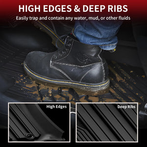 Fit for Toyota 4Runner 2013-2024 Custom All Weather Floor Mats TPE Material 1st & 2nd Row