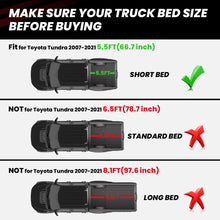 Load image into Gallery viewer, Fit for Toyota Tundra 2007-2021 Short Box 5&#39; 6&quot; Heavy Duty Truck Bed Mats