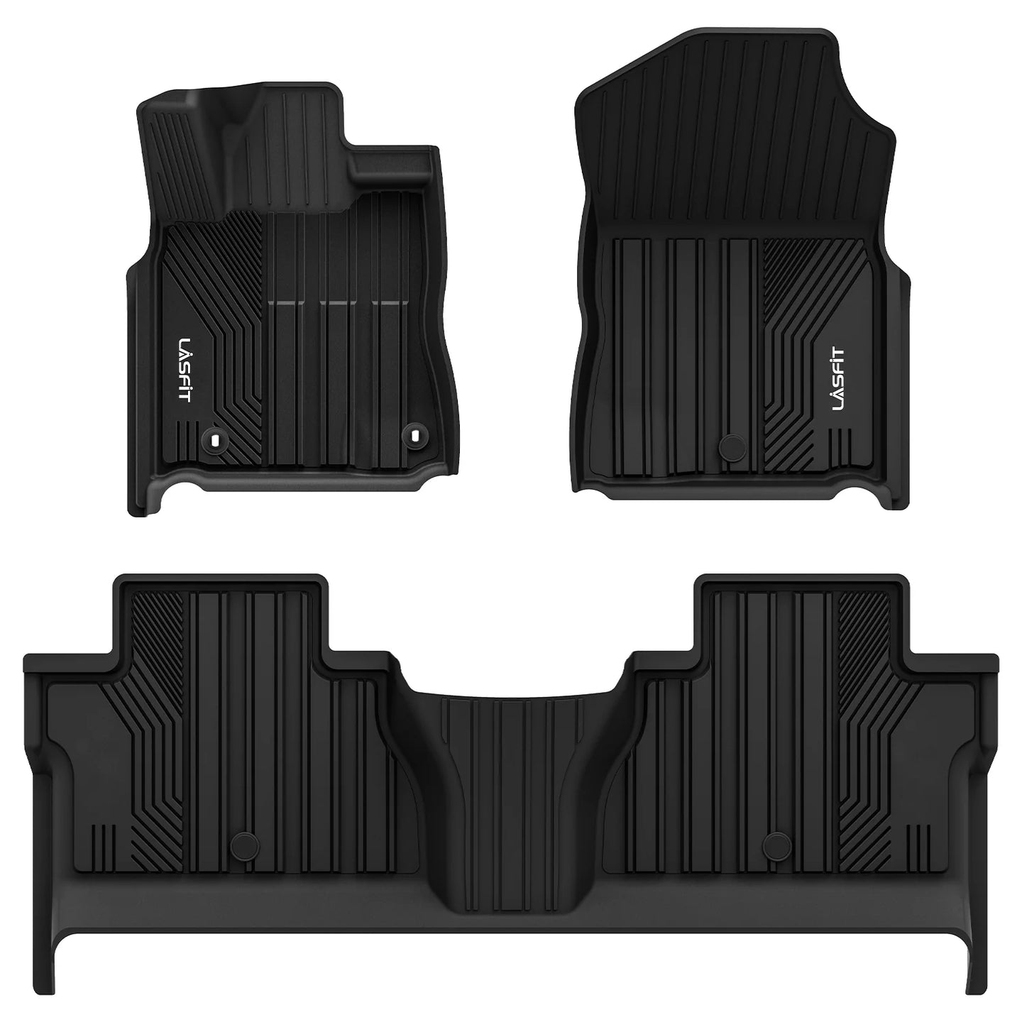 Fit for Toyota Tundra Crew Max 2014-2021 Custom Floor Mats TPE Material 1st & 2nd Row Seat, Don't Fit Double Cab