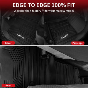 Fit for Toyota Tundra Crew Max 2014-2021 Custom Floor Mats TPE Material 1st & 2nd Row Seat, Don't Fit Double Cab